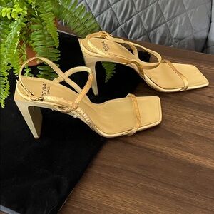 Gold Strappy Heels